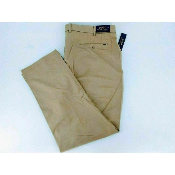 POLO RALPH LAUREN CLASSIC FIT CHINOS PANTS MENS SIZE 48BX34 LIGHT BROWN NWT